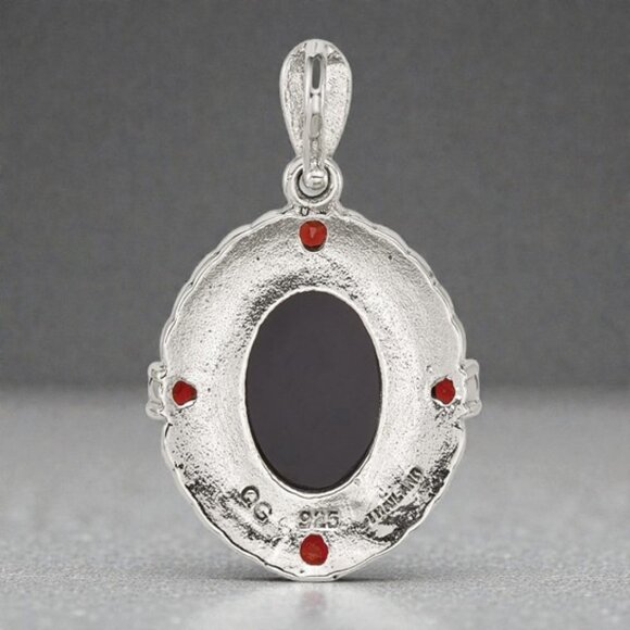 Mother-of-Pearl Cameo Pendant in 925 Sterling Silver - Picture 3 of 3